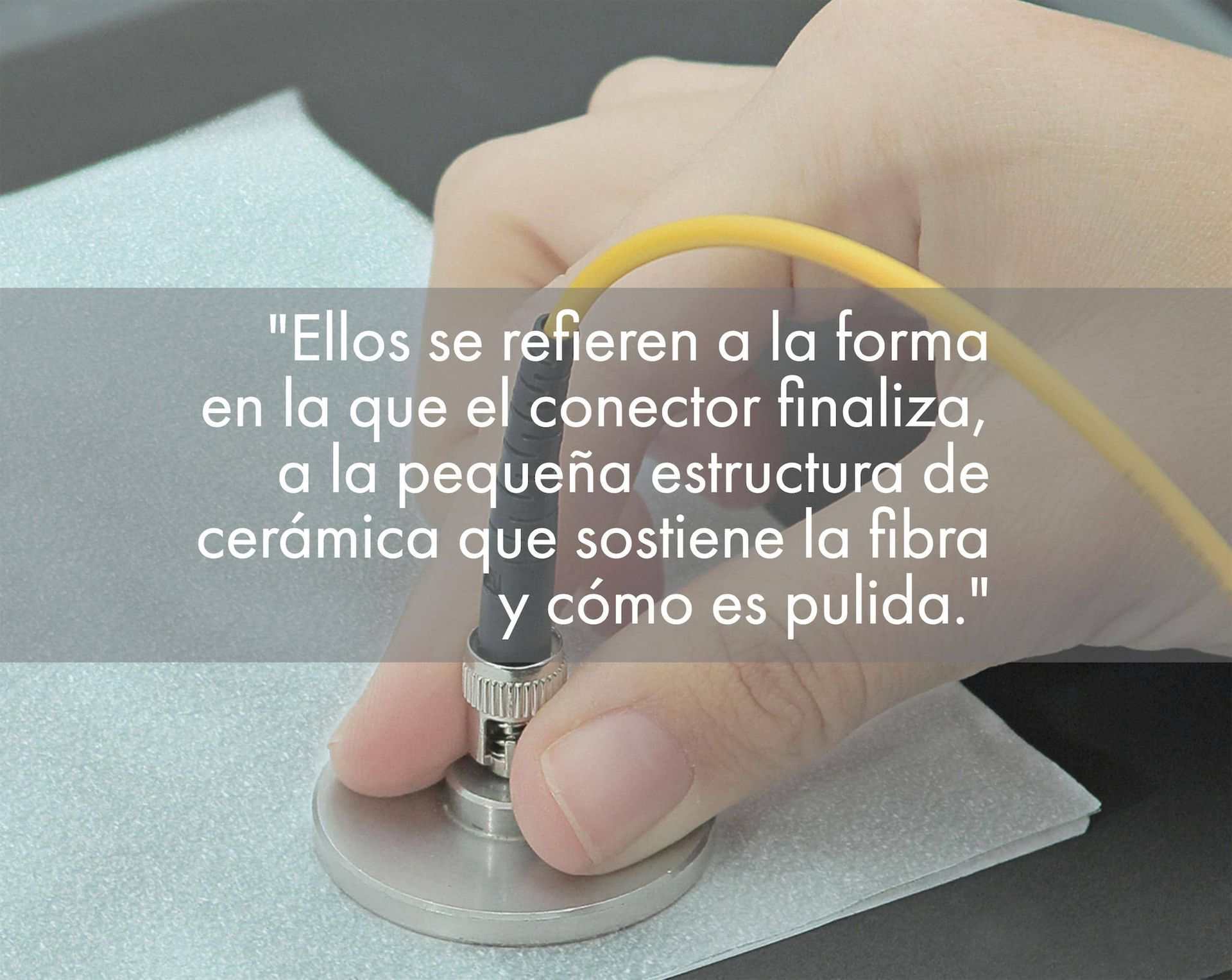 diagrama de tipos de pulido en conectores de fibra óptica