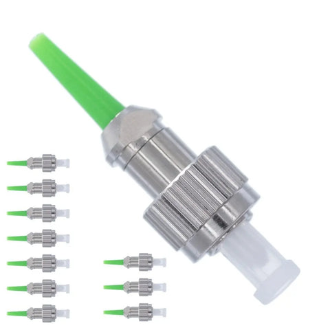 Fiber FC Connector -  Single Mode Simplex APC 0.9 mm - 10 Pack 