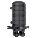 Manga de Empalme Tipo Domo Mecánico de Fibra Óptica para 48 Núcleos (BTSPC01B) con 4 Bandejas de 6 Empalmes, (Negro)