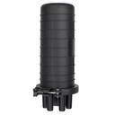 Manga de Empalme Tipo Domo Termocontraíble de Fibra Óptica para 48 Núcleos (BTSPC04B) con 2 Bandejas de 12 Empalmes, Kit de Montaje de Muro, (Negro)