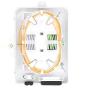 Fiber Access Terminal (BTFAT0211W) White color loaded with , 8 X SC/APC - SC/APC - Simplex Adapters , 8 X OS2 1.5M (Yellow) Pigtails  (copia)