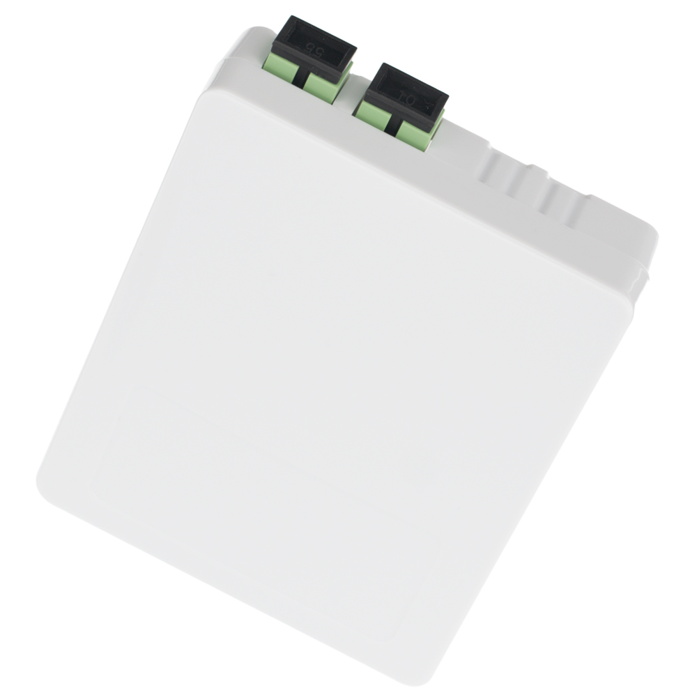 Roseta Óptica (BTOTB0411W) de color Blanco equipada con , 2 Adaptadores SC/APC - SC/APC - Simplex , 2 Pigtails OS2 1M (Amarillo)