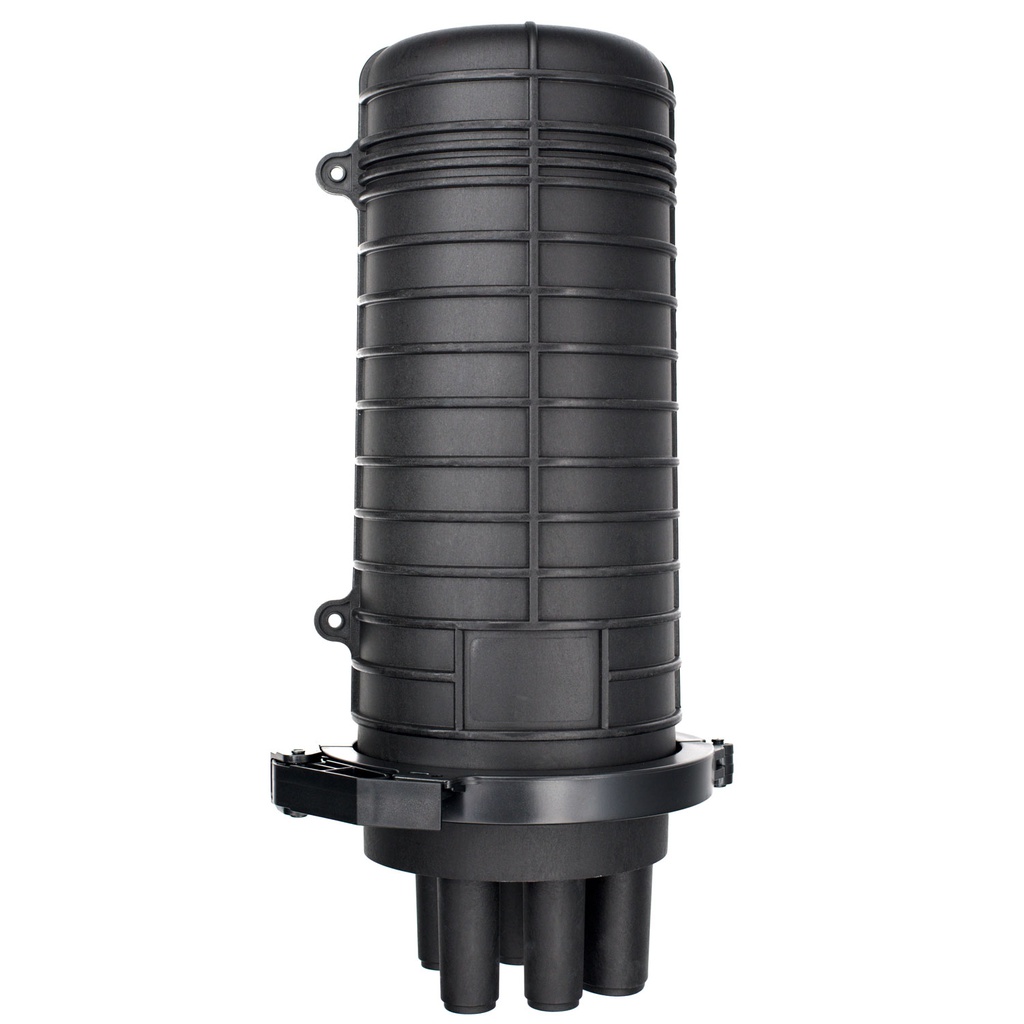 Manga de Empalme Tipo Domo Termocontraíble de Fibra Óptica para 144 Núcleos (BTSPC08B) con 6 Bandejas de 12 Empalmes, (Negro)