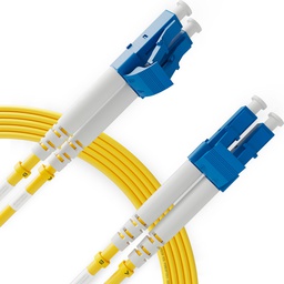 LC to LC Fiber Patch Cable Single Mode Duplex, UPC/UPC, OS1 9/125, 3.0mm LSZH  ( 1 Pack )