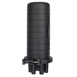 [BTSPC04211B] Manga de Empalme Tipo Domo Termocontraíble de Fibra Óptica para 48 Núcleos (BTSPC04B) con 2 Bandejas de 12 Empalmes, Kit de Montaje de Muro, (Negro)