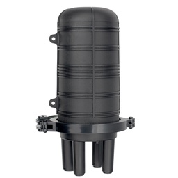 [BTSPC1620B] Manga de Empalme Tipo Domo Termocontraíble de Fibra Óptica para 24 Núcleos (BTSPC16B) con 2 Bandejas de 6 Empalmes, (Negro)