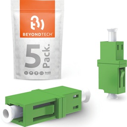 [BTALCALCASSM-GZNFNS-5P] Fiber Optic LC to LC Adapter Singlemode APC Simplex - 5 Pack 