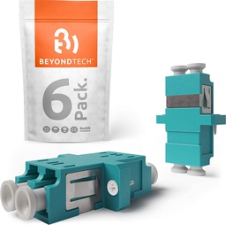 [BTALCULCUDMM-QZNFNS-6P] Fiber Optic LC to LC Coupler Multimode UPC Duplex Horizontal - 6 Pack 